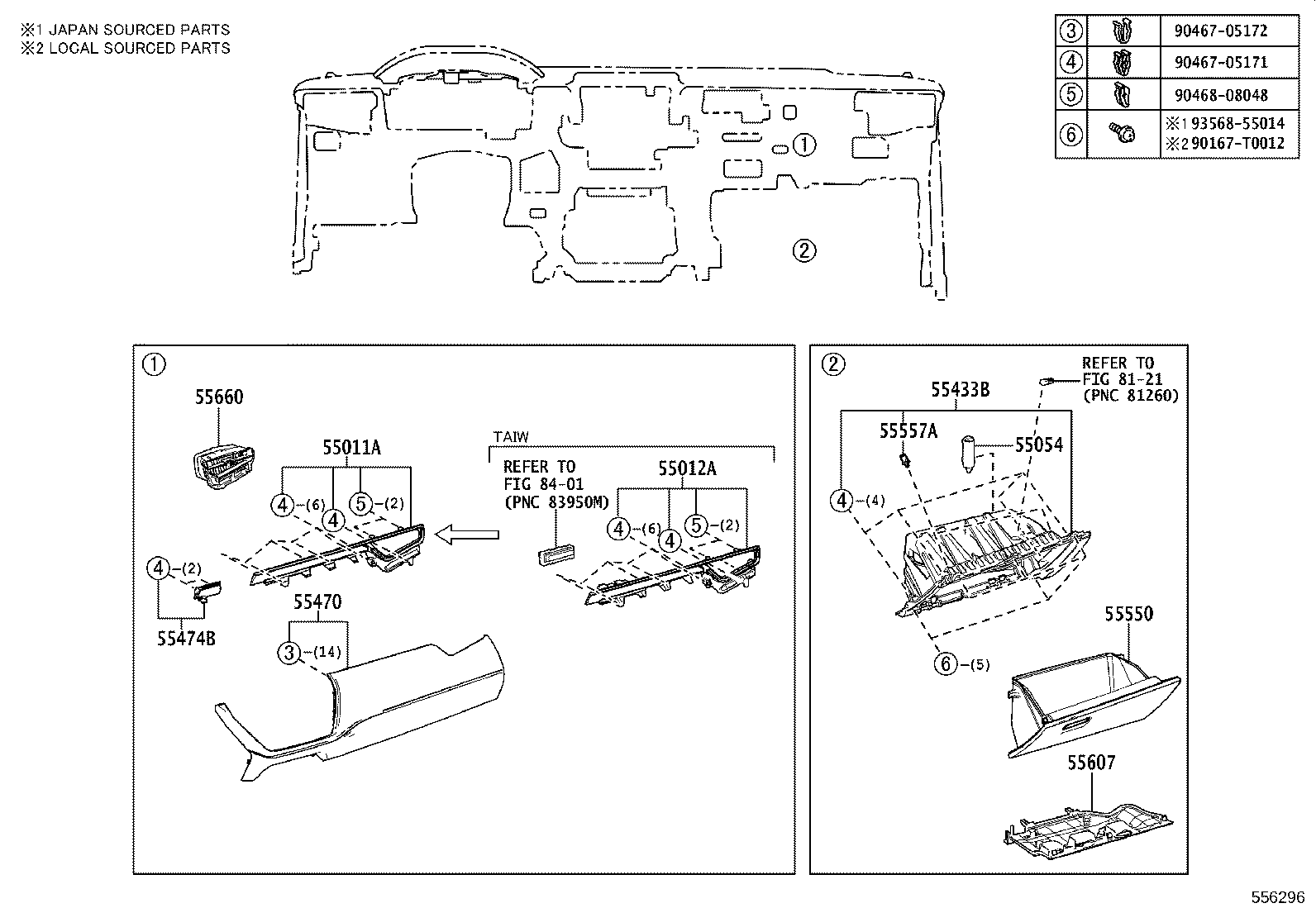55405-0A120 PANEL SUB-ASSY, INSTRUMENT CLUSTER FINISH, CENTER product image