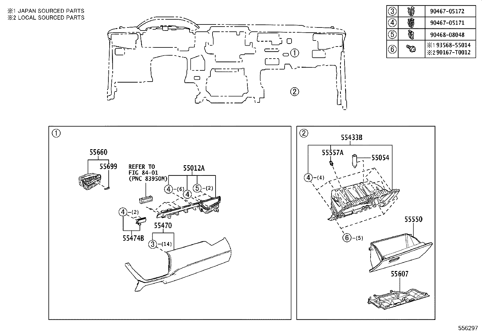 55405-0A120 PANEL SUB-ASSY, INSTRUMENT CLUSTER FINISH, CENTER product image