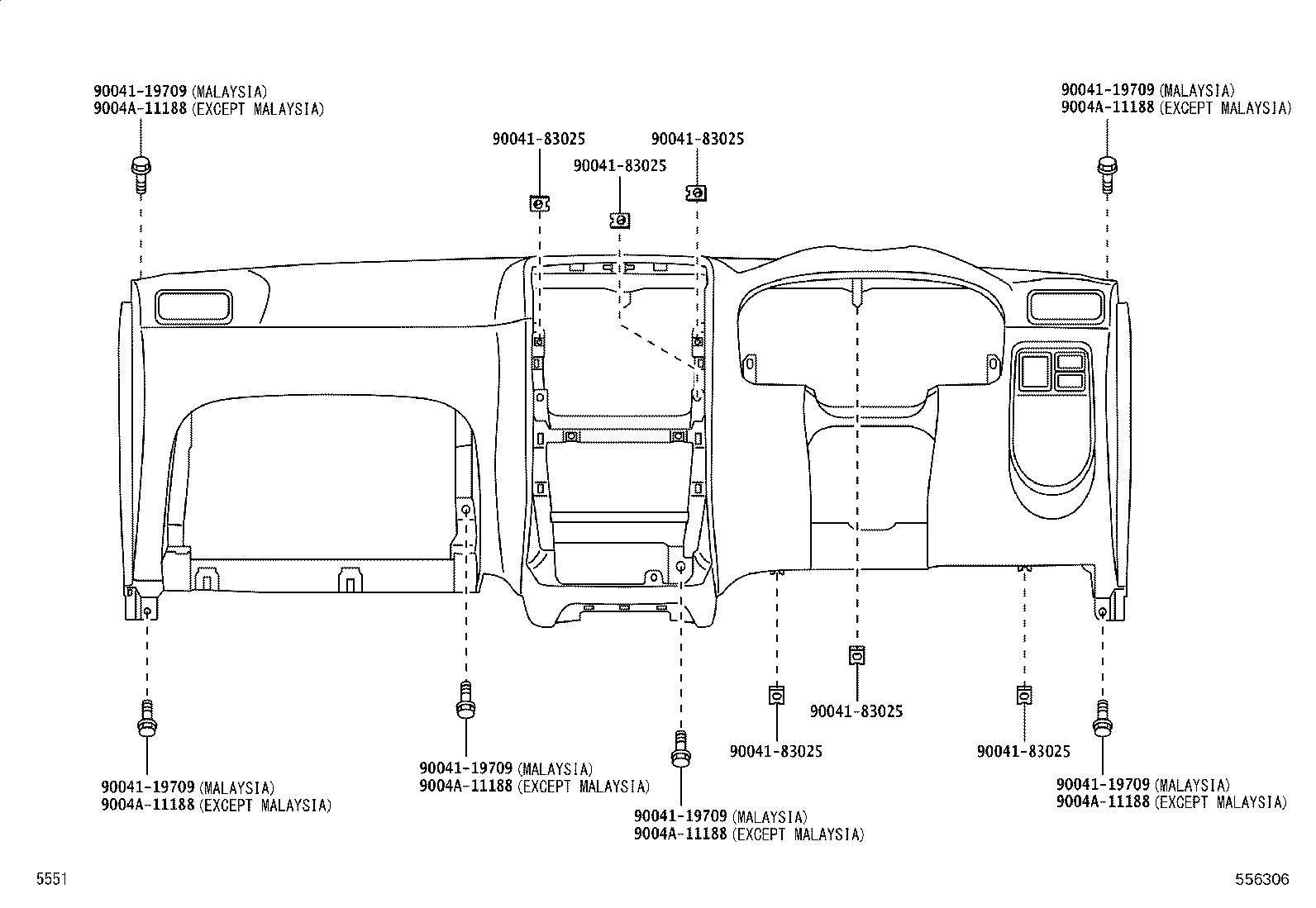55412-BZ070 PANEL SUB-ASSY, INSTRUMENT CLUSTER FINISH, CENTER product image