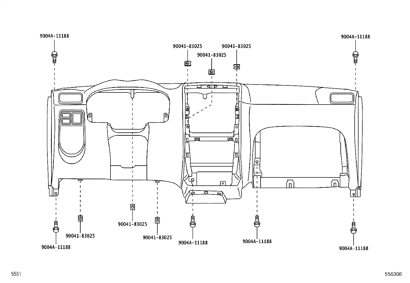 55412-BZ070 PANEL SUB-ASSY, INSTRUMENT CLUSTER FINISH, CENTER product image