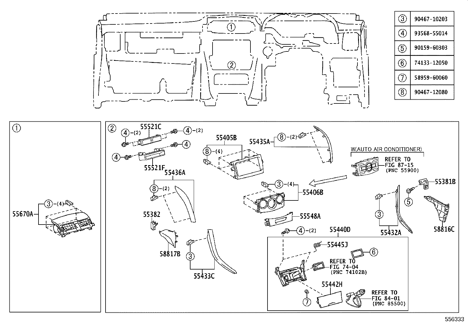 55302-02210-B0 PANEL SUB-ASSY, INSTRUMENT, UPPER product image