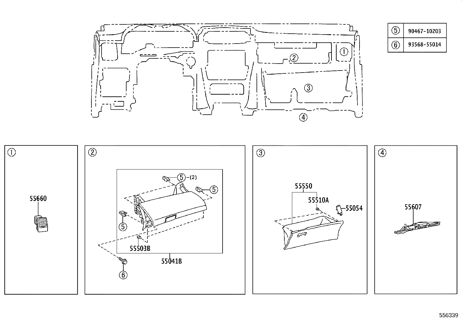 55302-02210-B0 PANEL SUB-ASSY, INSTRUMENT, UPPER product image