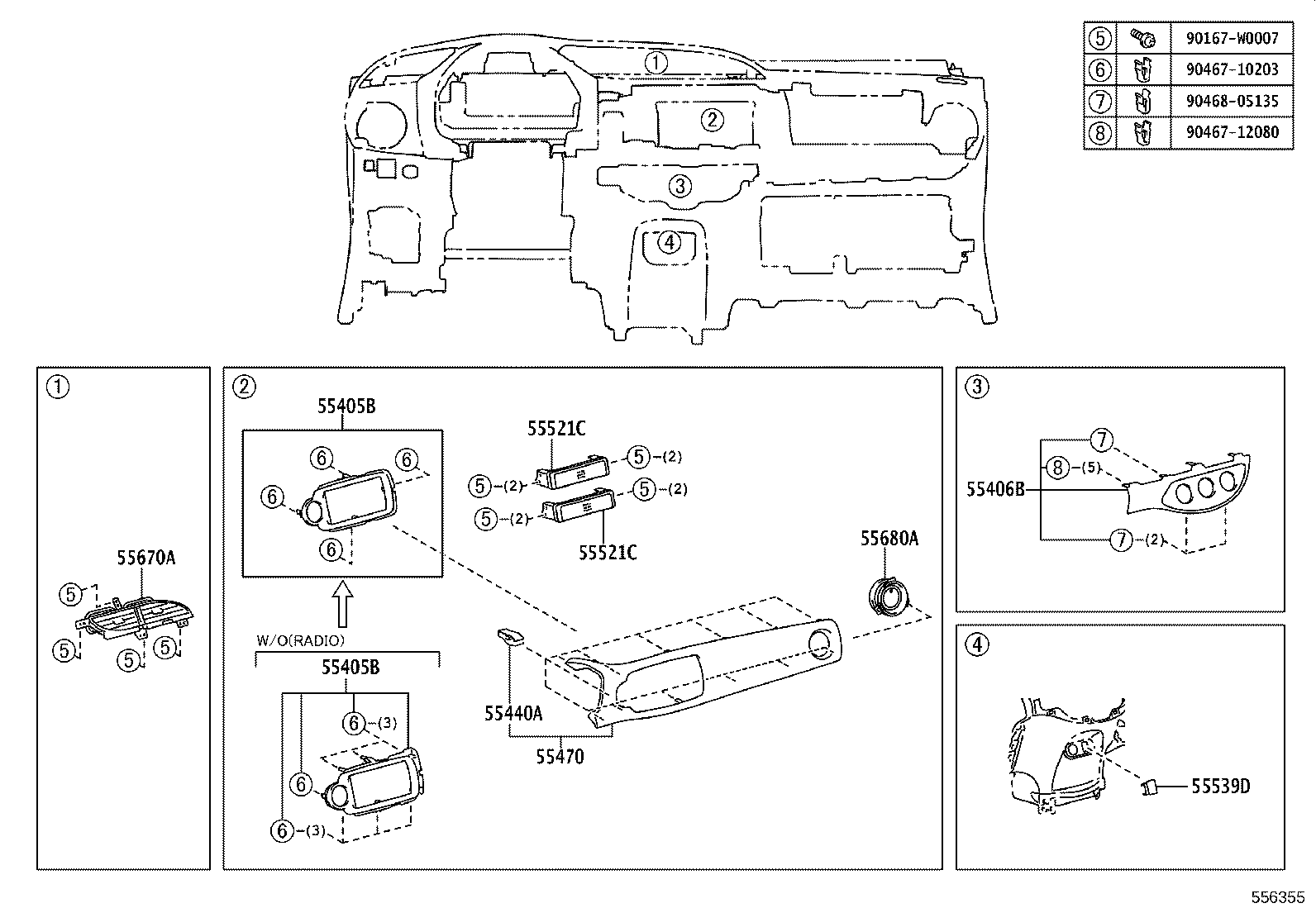 86451-0D040 PANEL SUB-ASSY, INSTRUMENT CLUSTER FINISH, CENTER product image