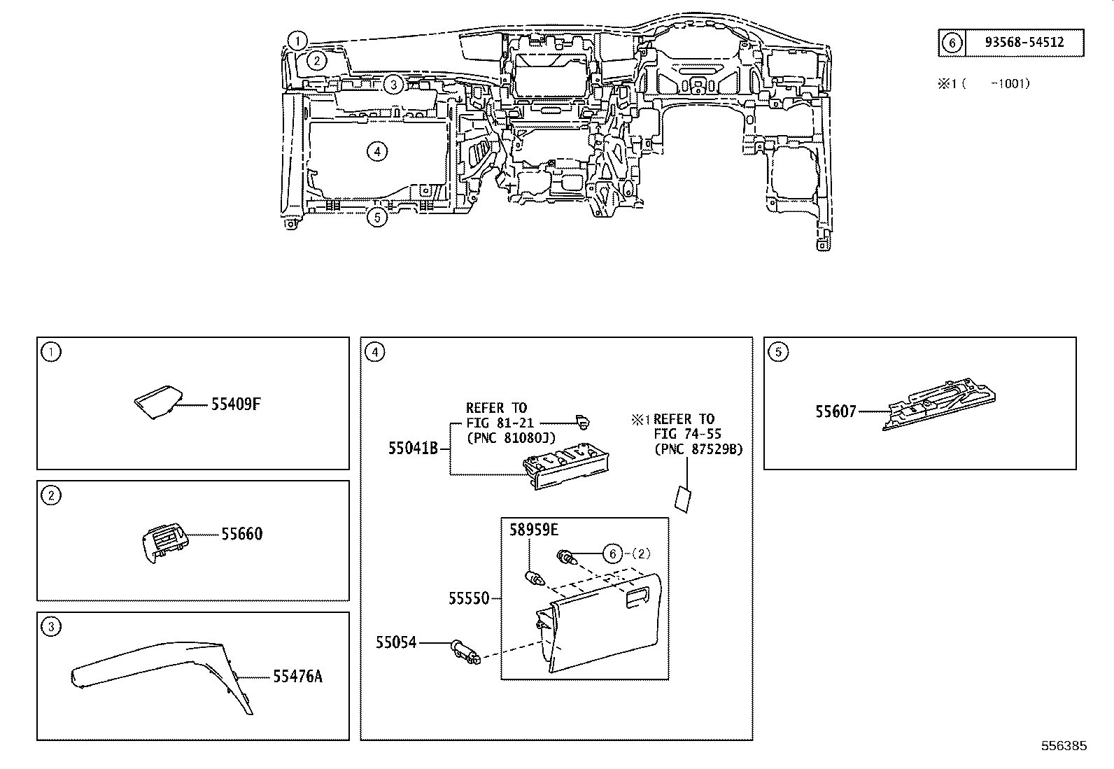 55302-58040-E0 PANEL SUB-ASSY, INSTRUMENT, UPPER product image