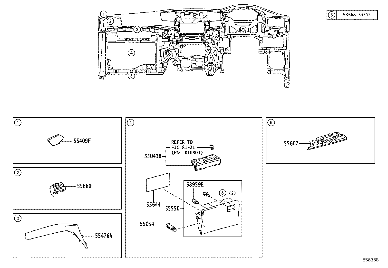 55302-58040-E0 PANEL SUB-ASSY, INSTRUMENT, UPPER product image