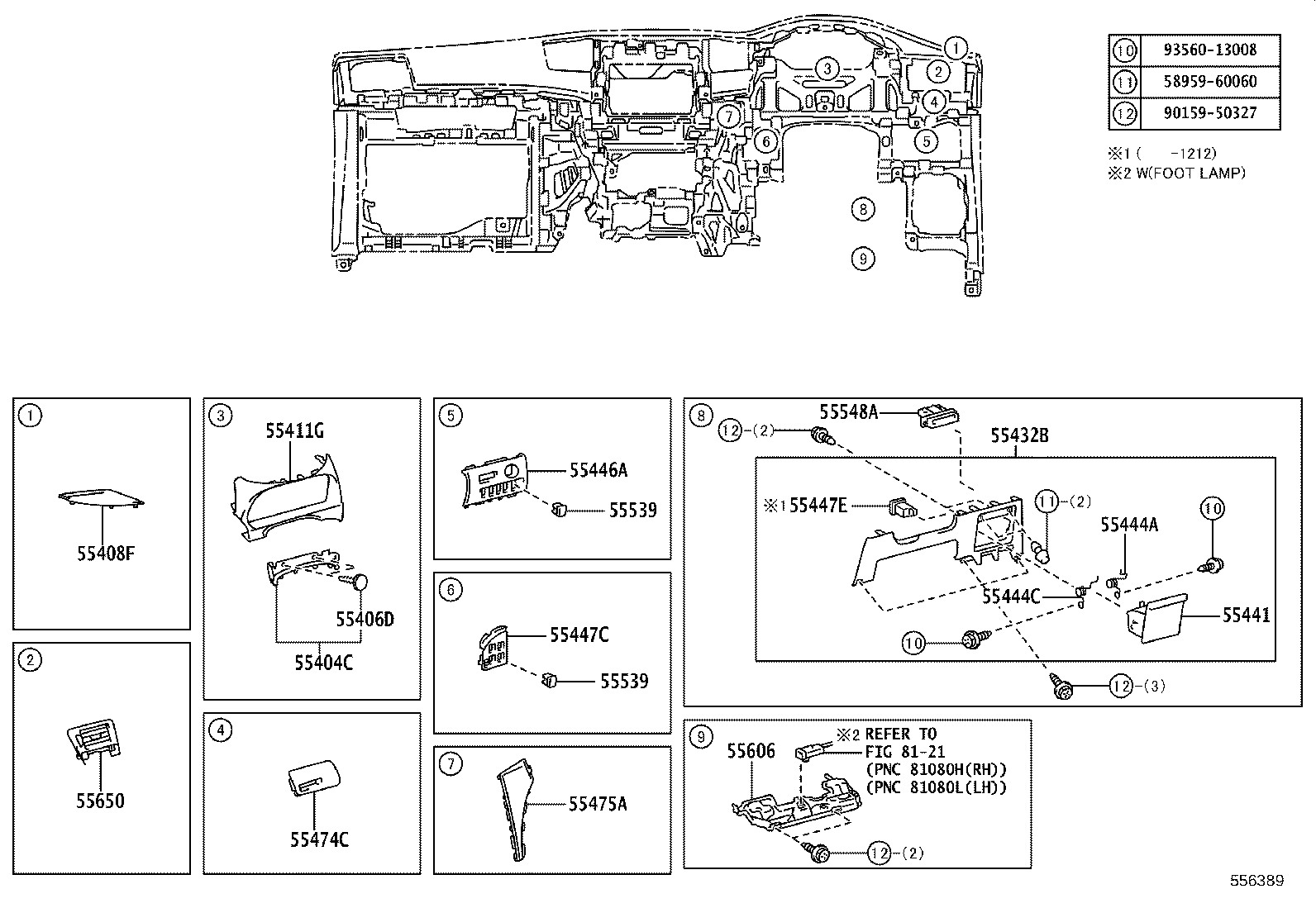 55302-58030-B0 PANEL SUB-ASSY, INSTRUMENT, UPPER product image