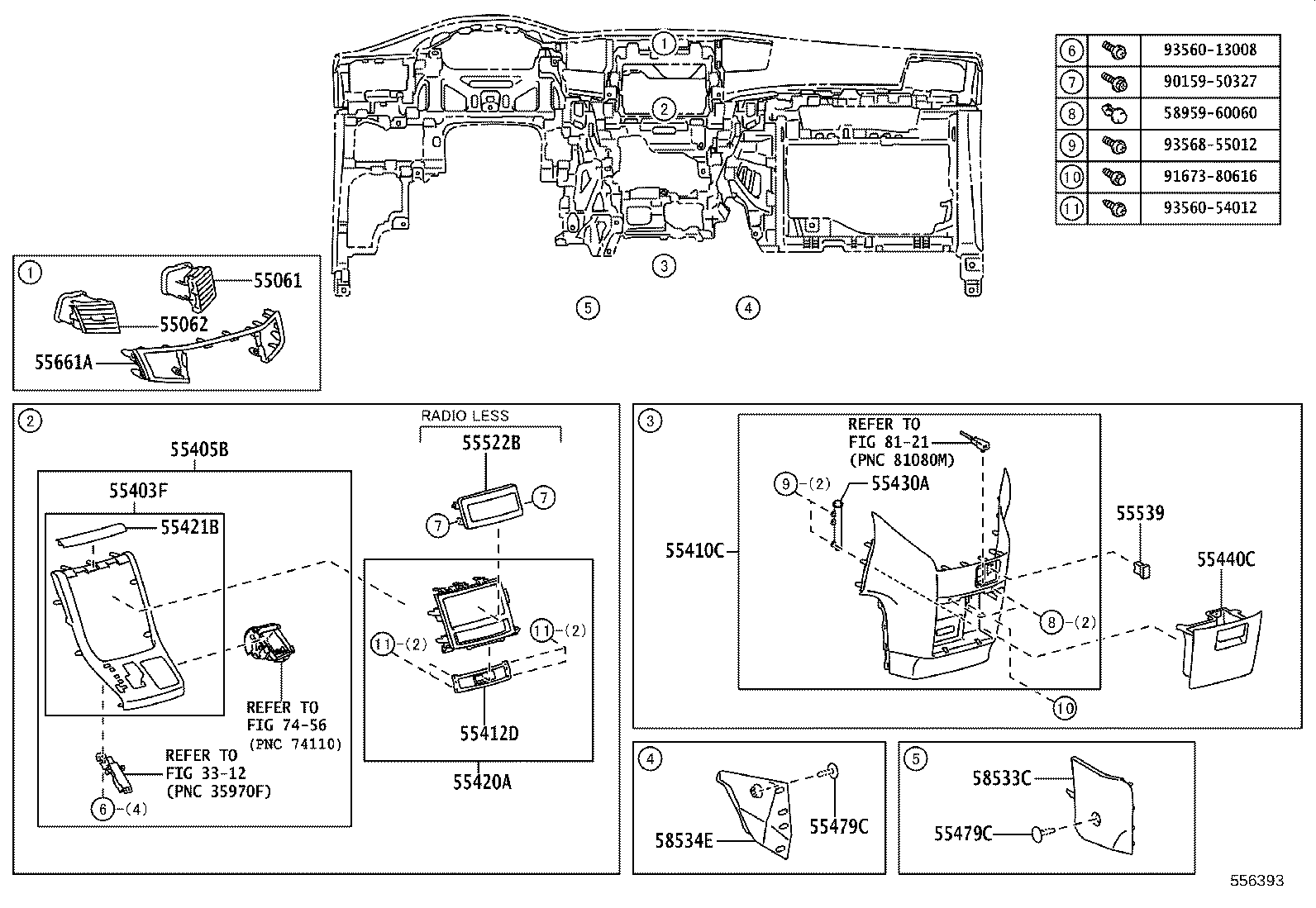 55302-58030-B0 PANEL SUB-ASSY, INSTRUMENT, UPPER product image