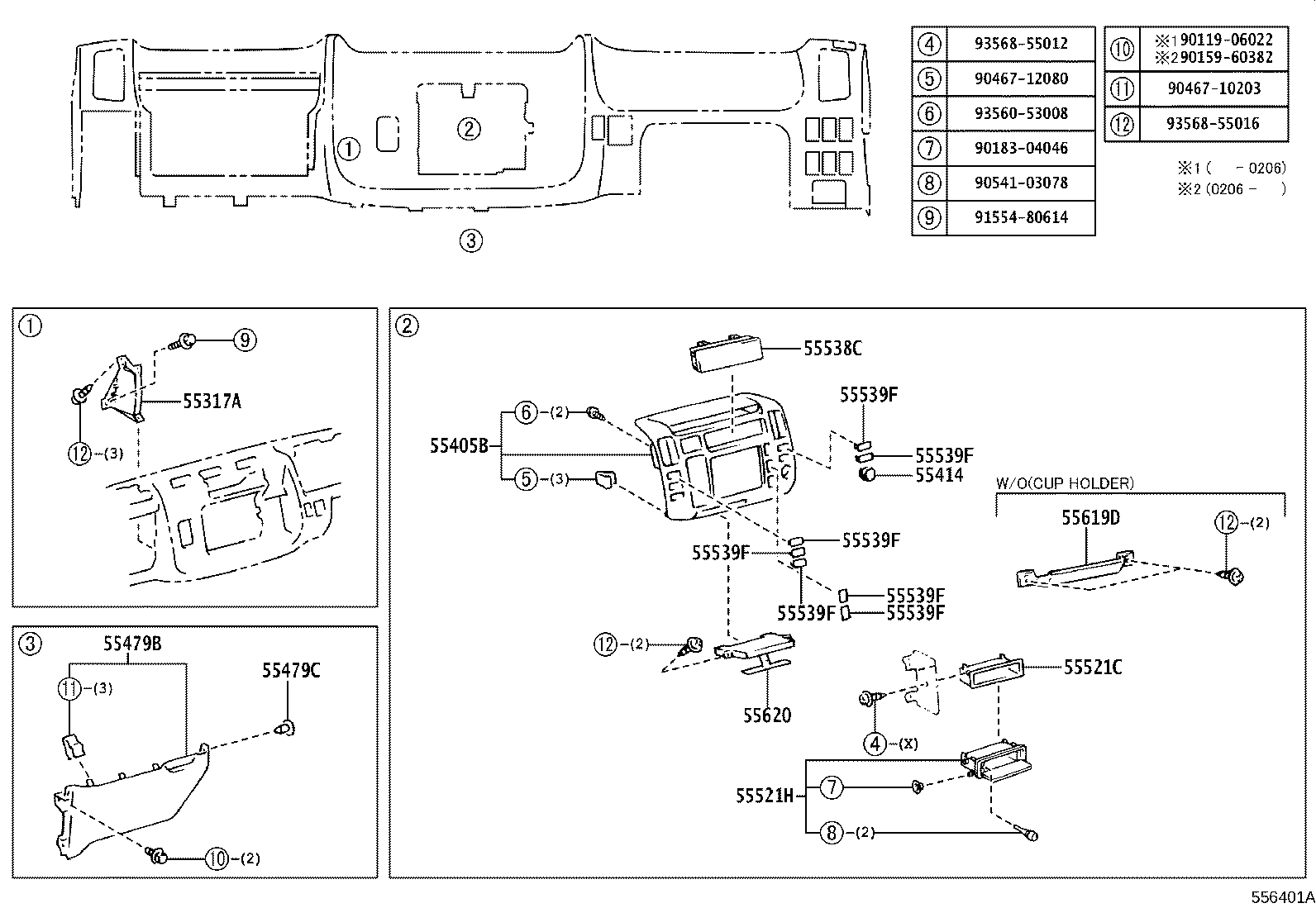 55405-37200-C0 PANEL SUB-ASSY, INSTRUMENT CLUSTER FINISH, CENTER product image
