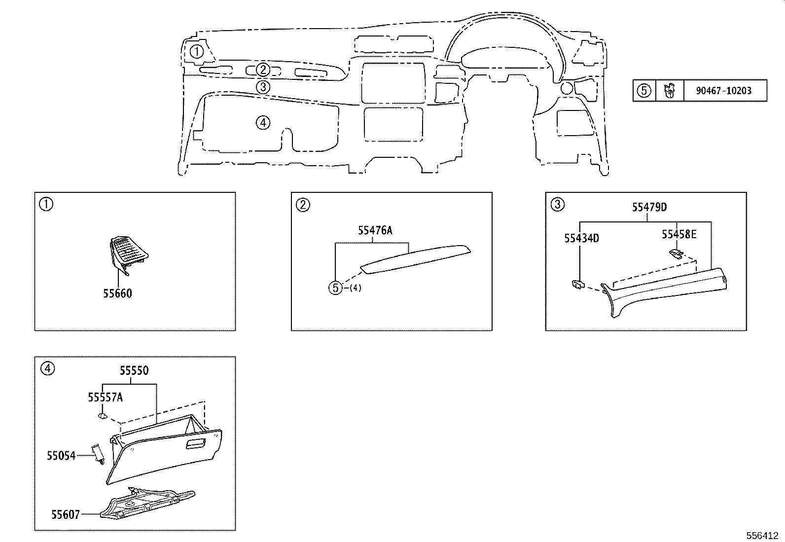 55302-20080-C0 PANEL SUB-ASSY, INSTRUMENT, UPPER product image
