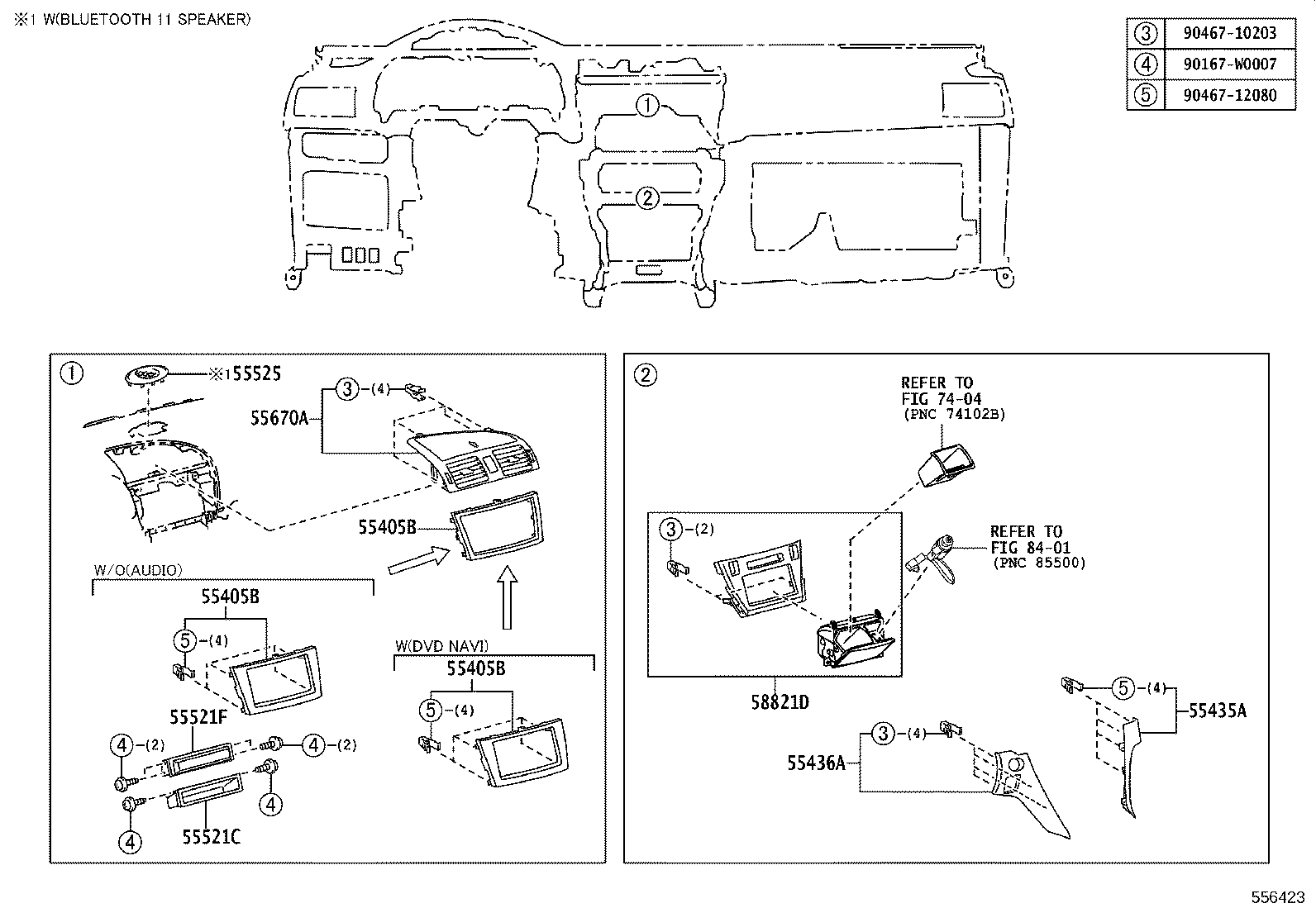 55302-05082-C0 PANEL SUB-ASSY, INSTRUMENT, UPPER product image