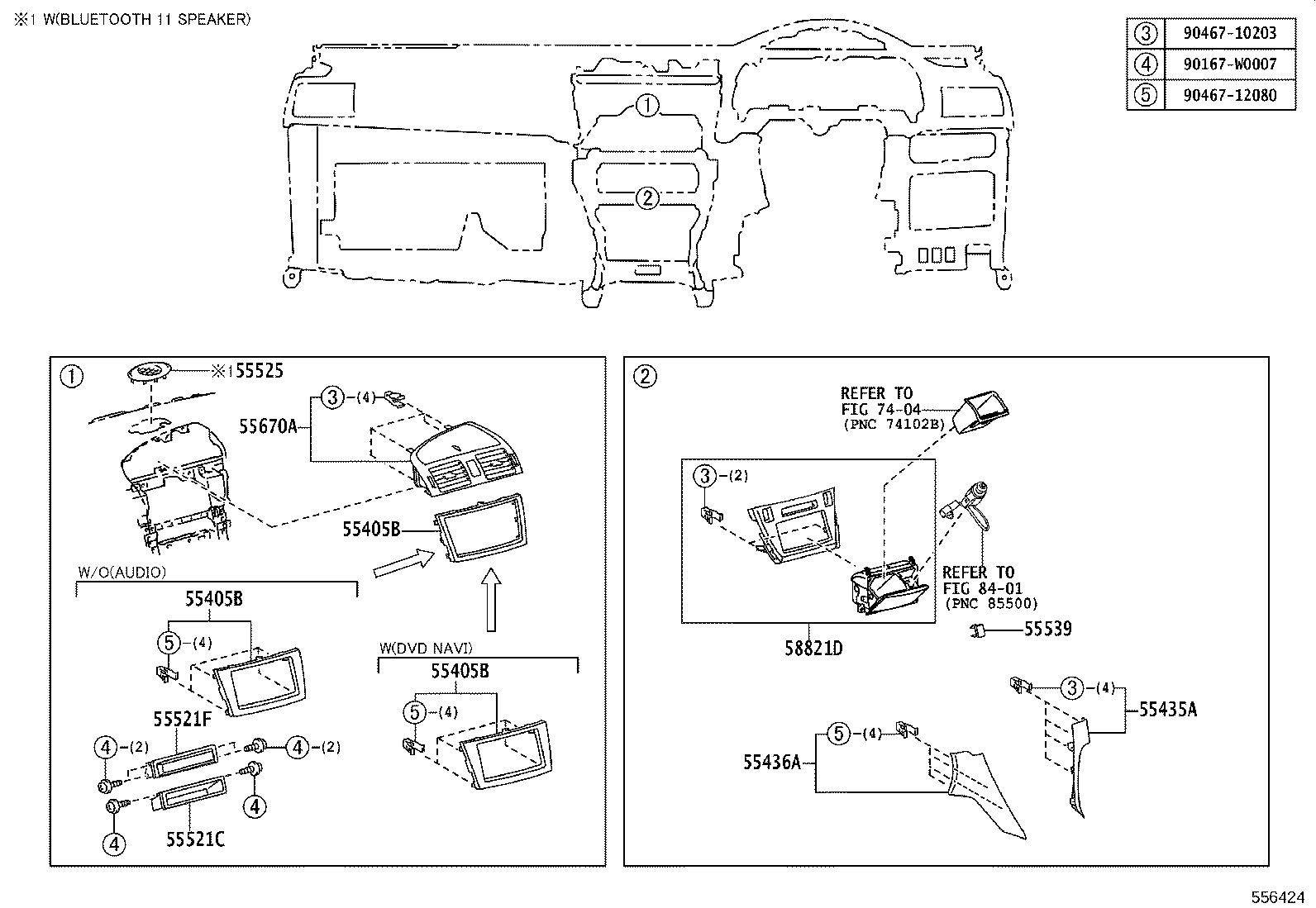 55302-05082-C0 PANEL SUB-ASSY, INSTRUMENT, UPPER product image