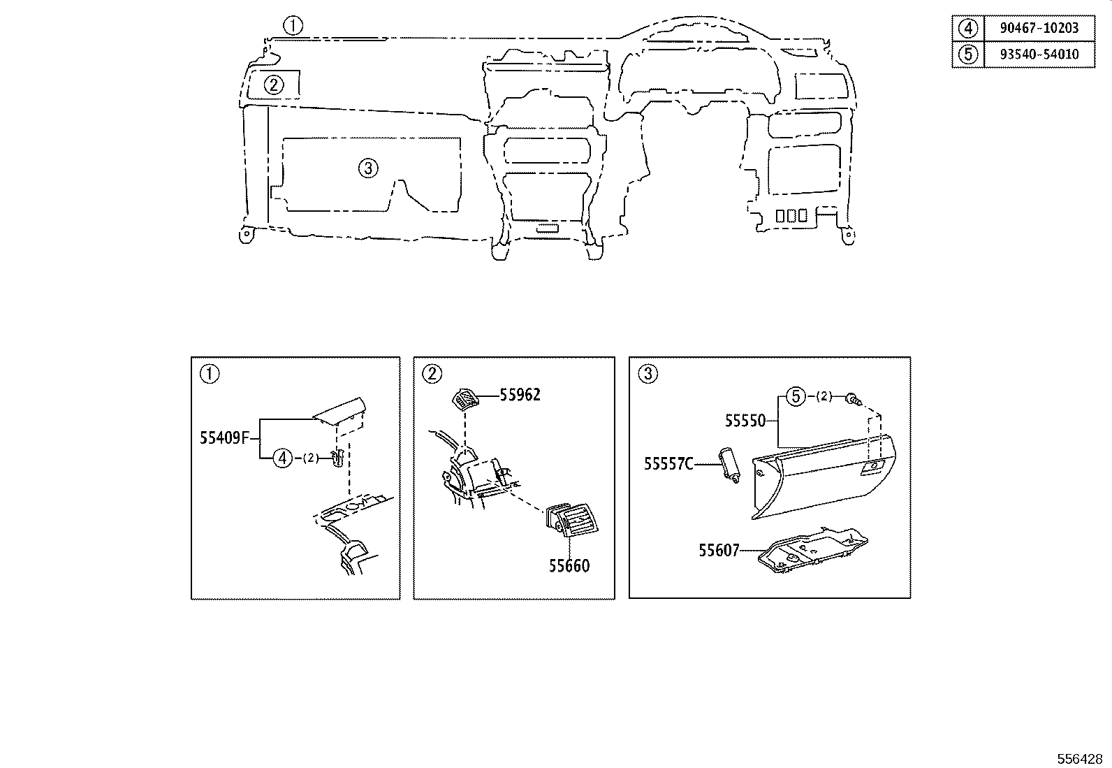 55302-05082-C0 PANEL SUB-ASSY, INSTRUMENT, UPPER product image