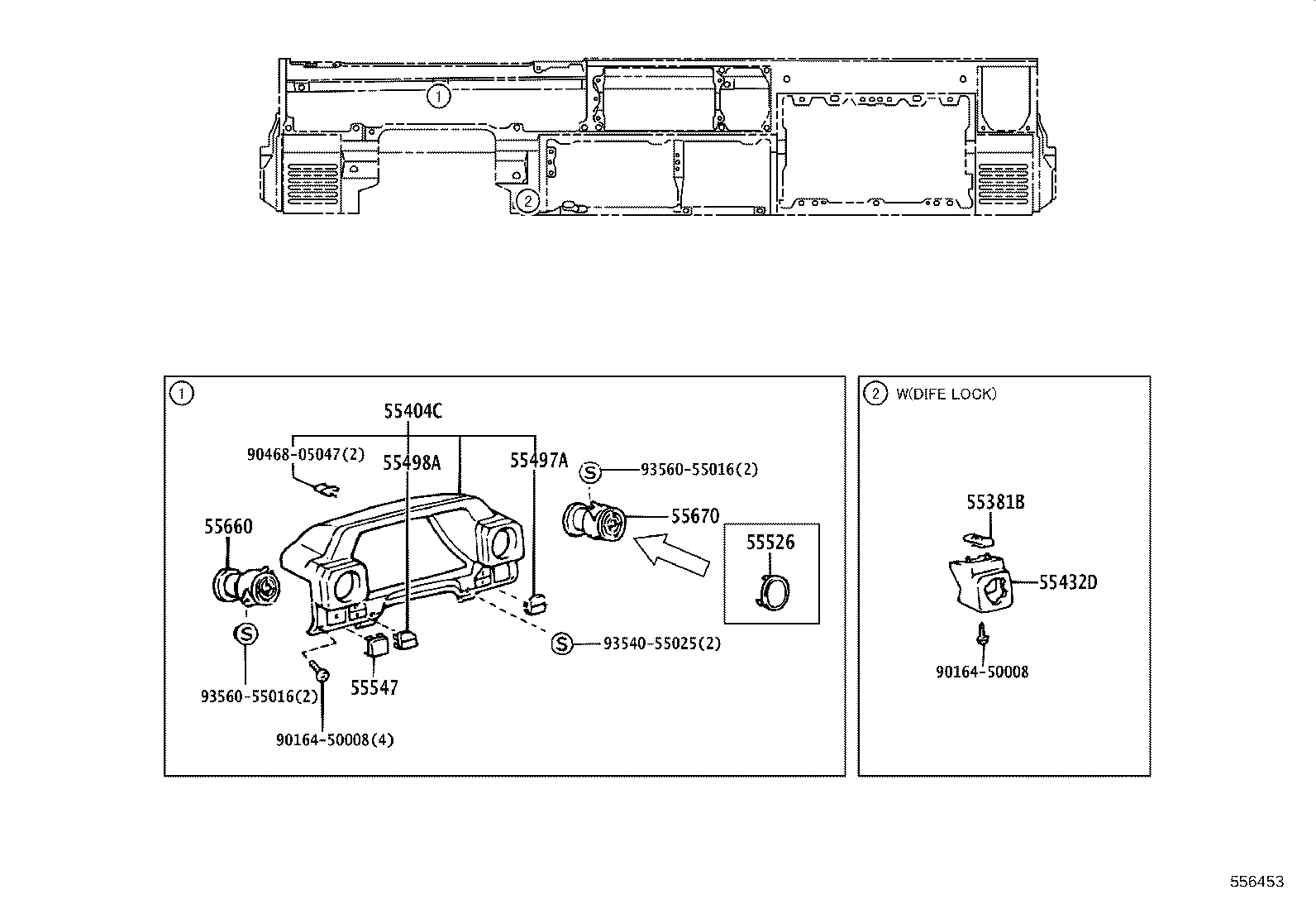 50540-60130-B0 DOOR SUB-ASSY, INSTRUMENT PANEL BOX, NO.1 product image