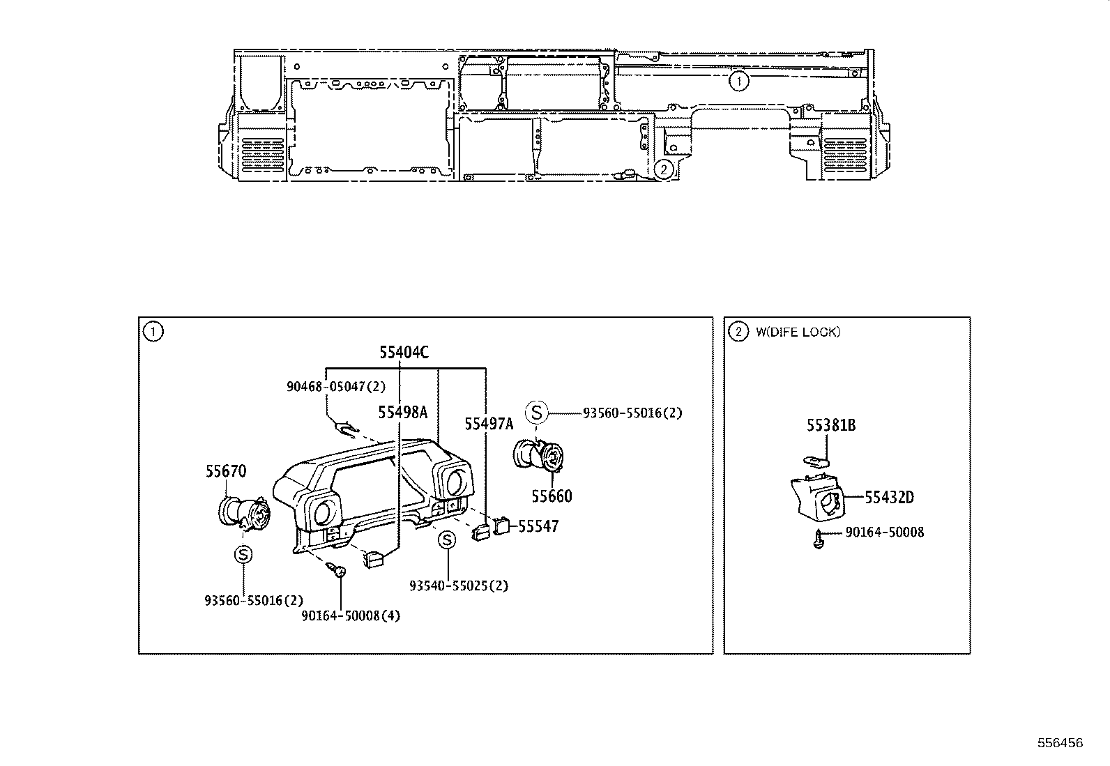 50540-60130-B0 DOOR SUB-ASSY, INSTRUMENT PANEL BOX, NO.1 product image