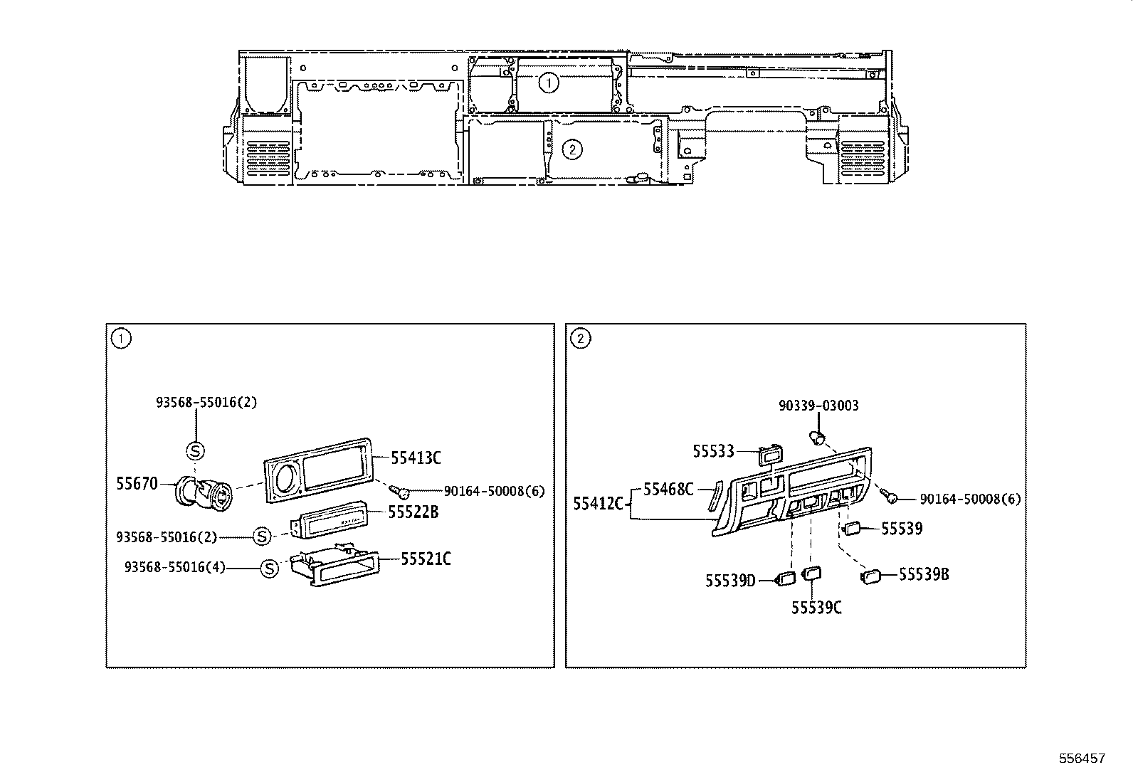 50540-60130-B0 DOOR SUB-ASSY, INSTRUMENT PANEL BOX, NO.1 product image