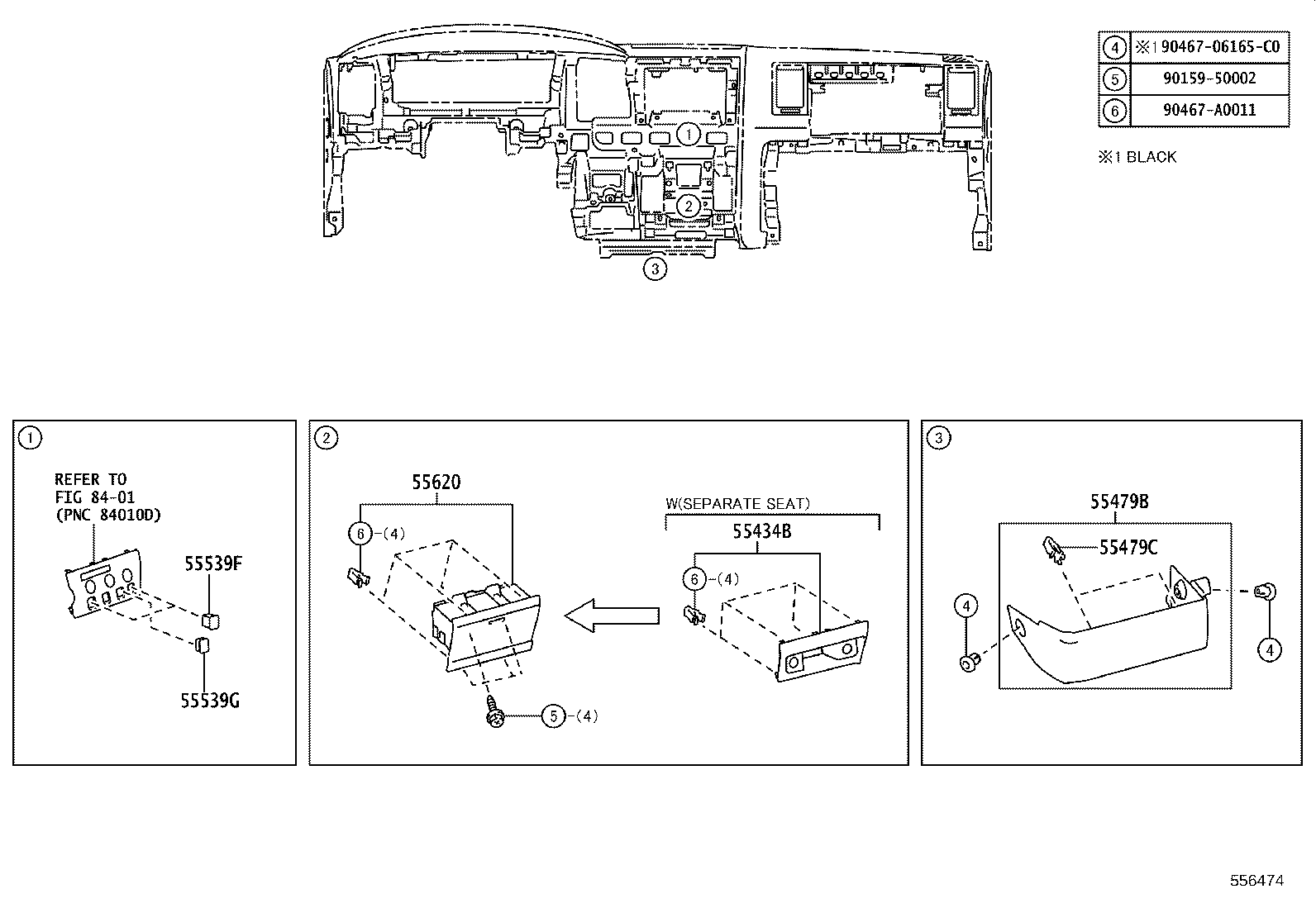 55054-0C010 STOPPER SUB-ASSY, GLOVE COMPARTMENT DOOR product image