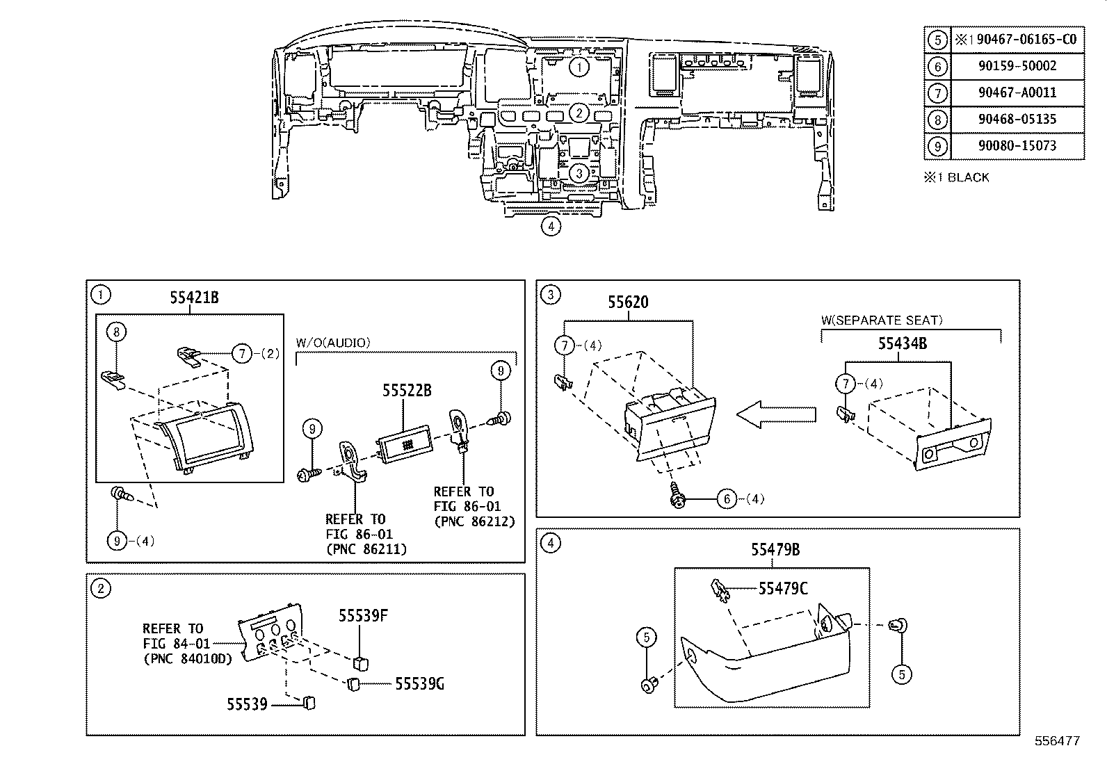 55054-0C010 STOPPER SUB-ASSY, GLOVE COMPARTMENT DOOR product image