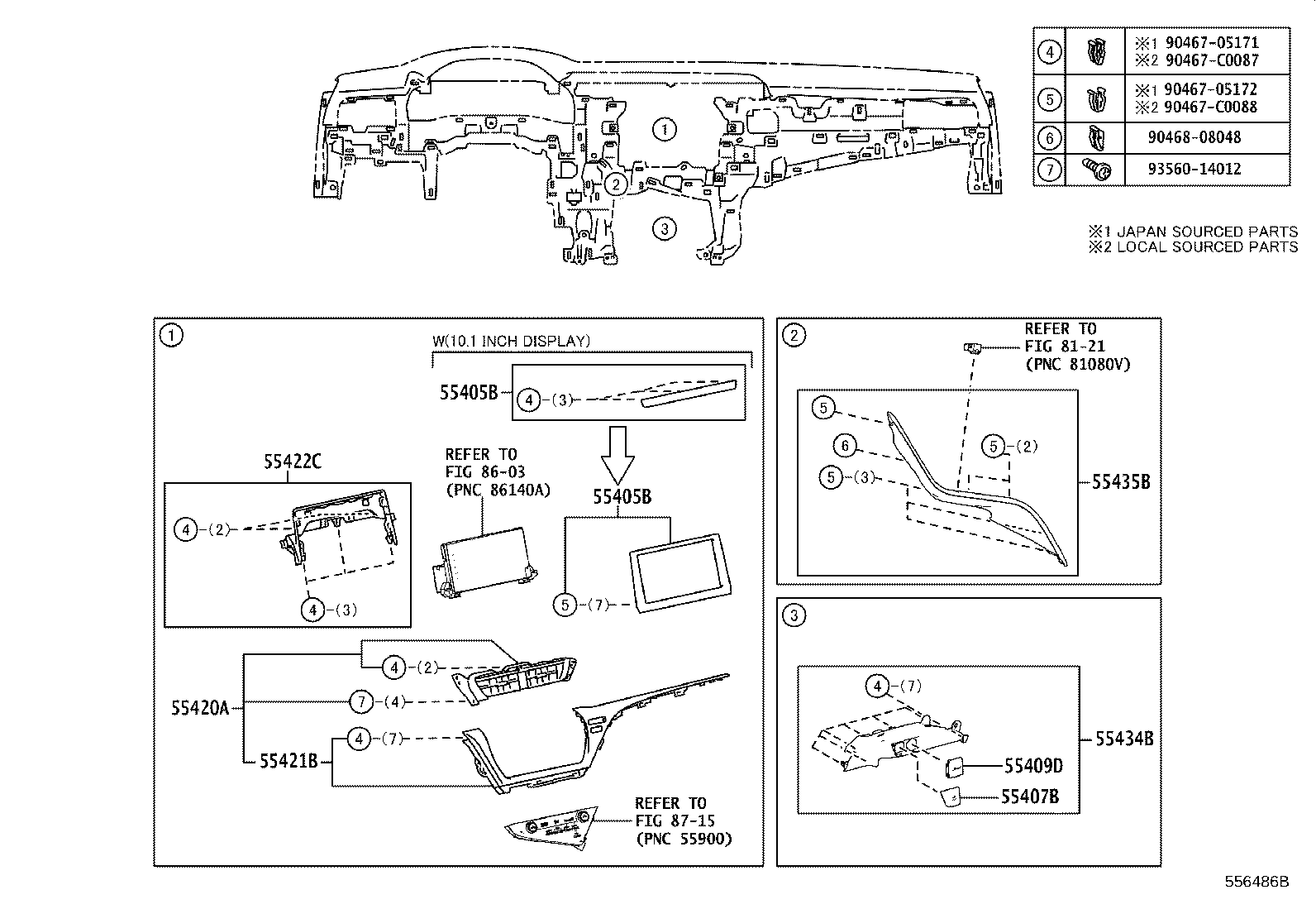55405-06230 PANEL SUB-ASSY, INSTRUMENT CLUSTER FINISH, CENTER product image