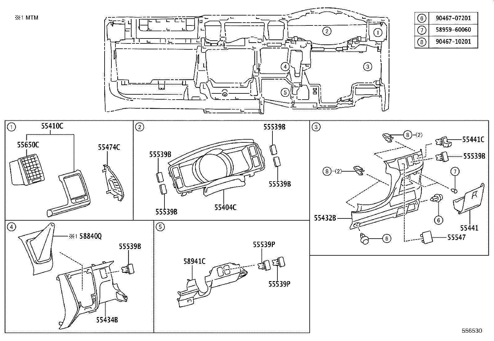 55309-26050 BRACE SUB-ASSY, INSTRUMENT PANEL TO FLOOR product image
