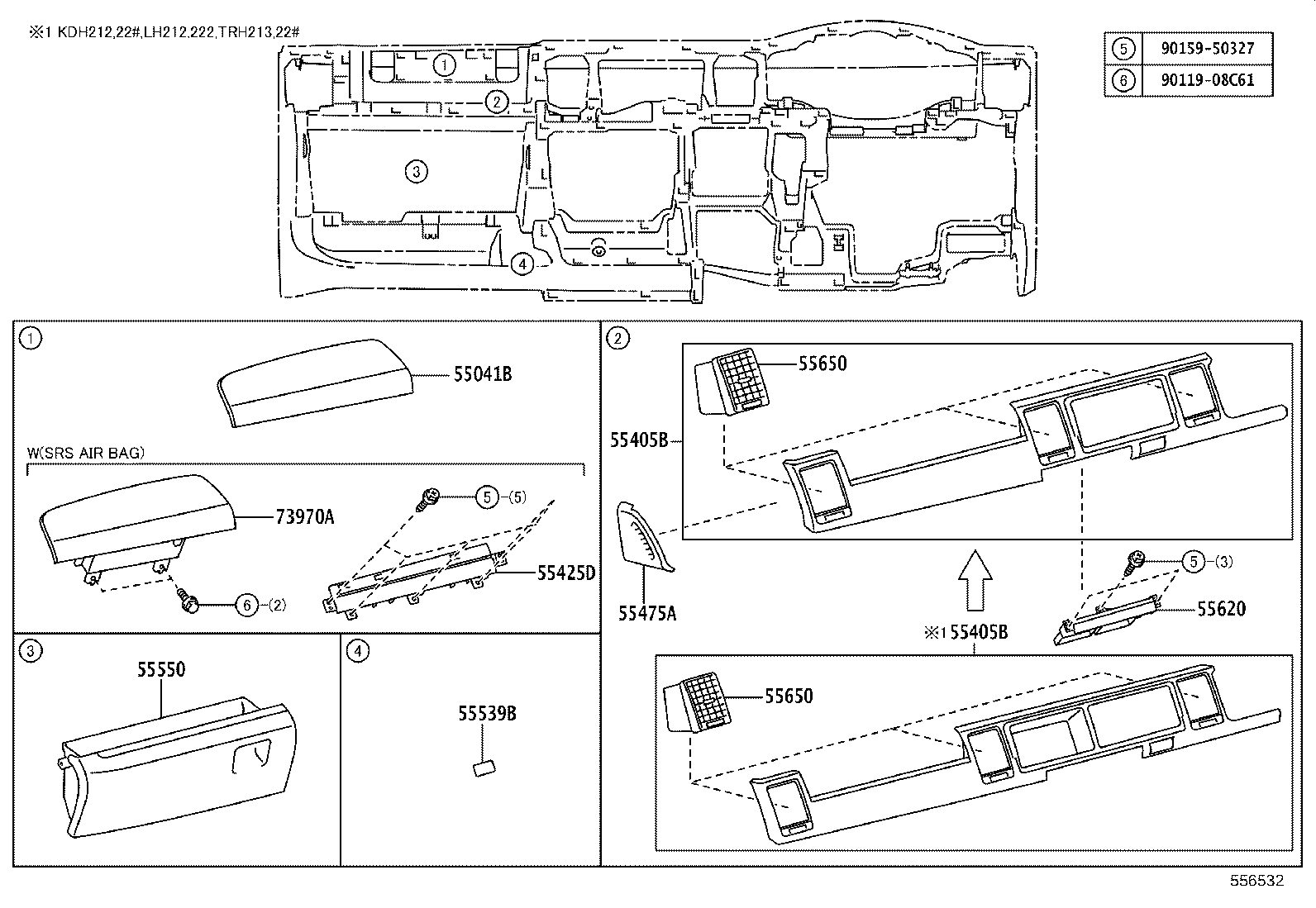 55309-26050 BRACE SUB-ASSY, INSTRUMENT PANEL TO FLOOR product image
