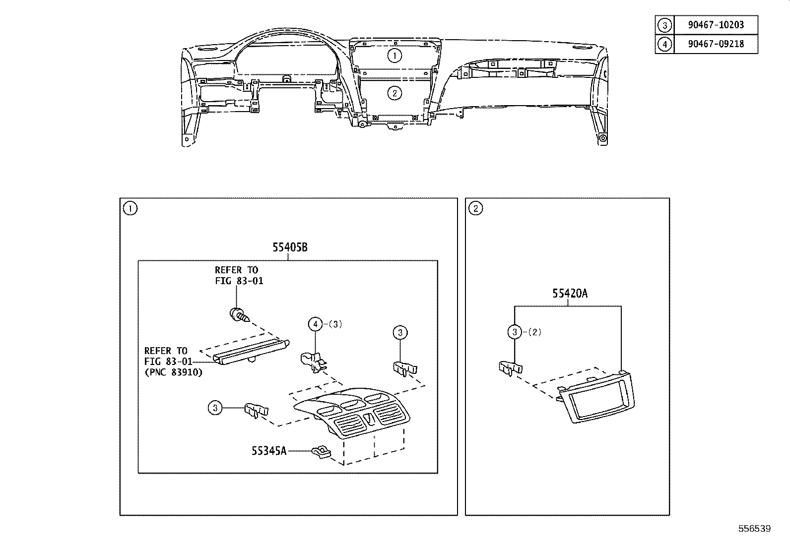 55405-AA072 PANEL SUB-ASSY, INSTRUMENT CLUSTER FINISH, CENTER product image