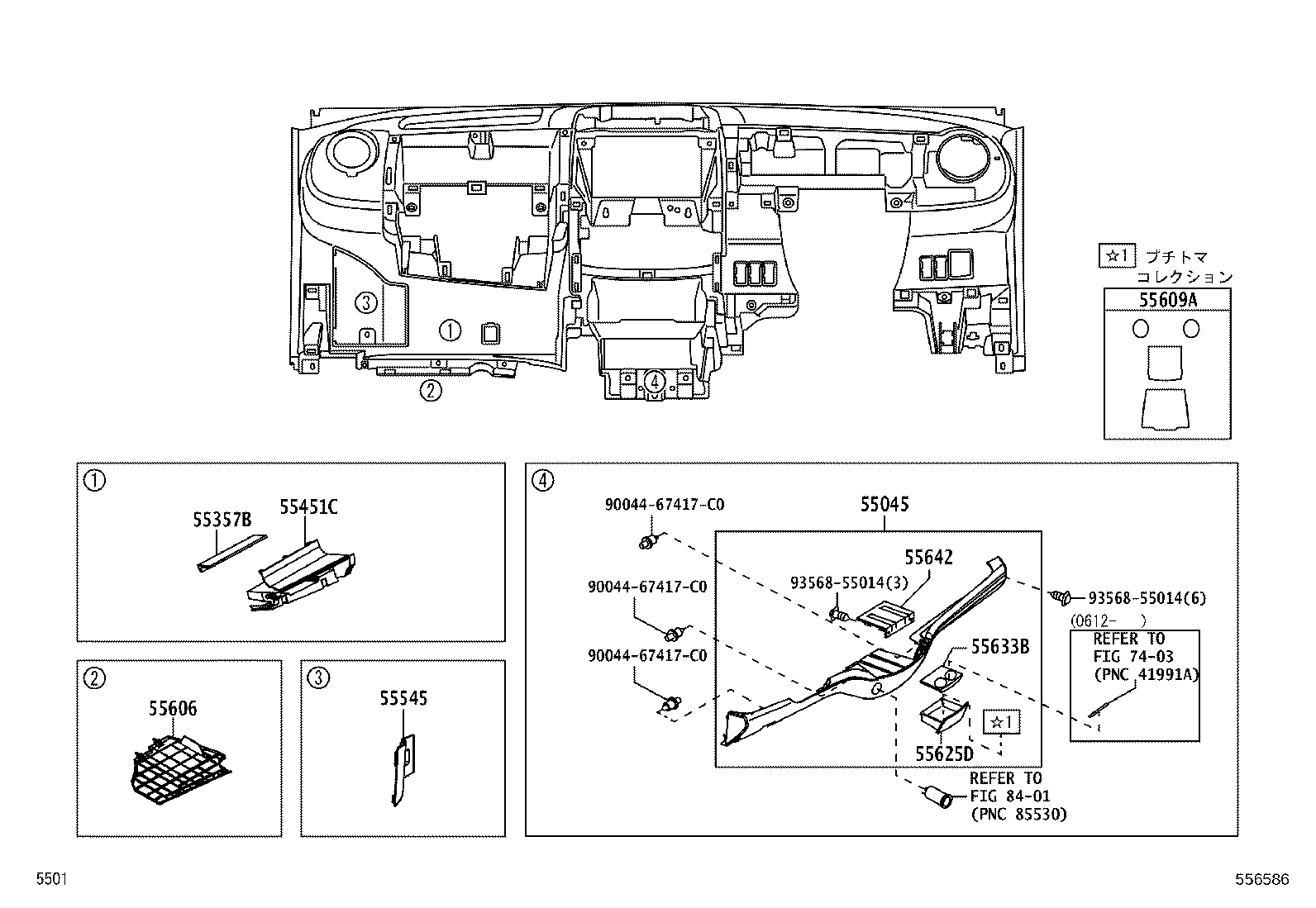 55405-B1010-C0 PANEL SUB-ASSY, INSTRUMENT CLUSTER FINISH, CENTER product image