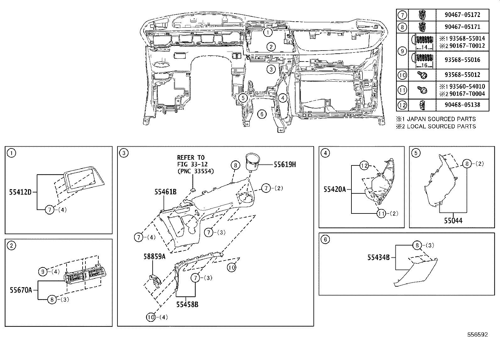 55302-0D230-C0 PANEL SUB-ASSY, INSTRUMENT, UPPER product image