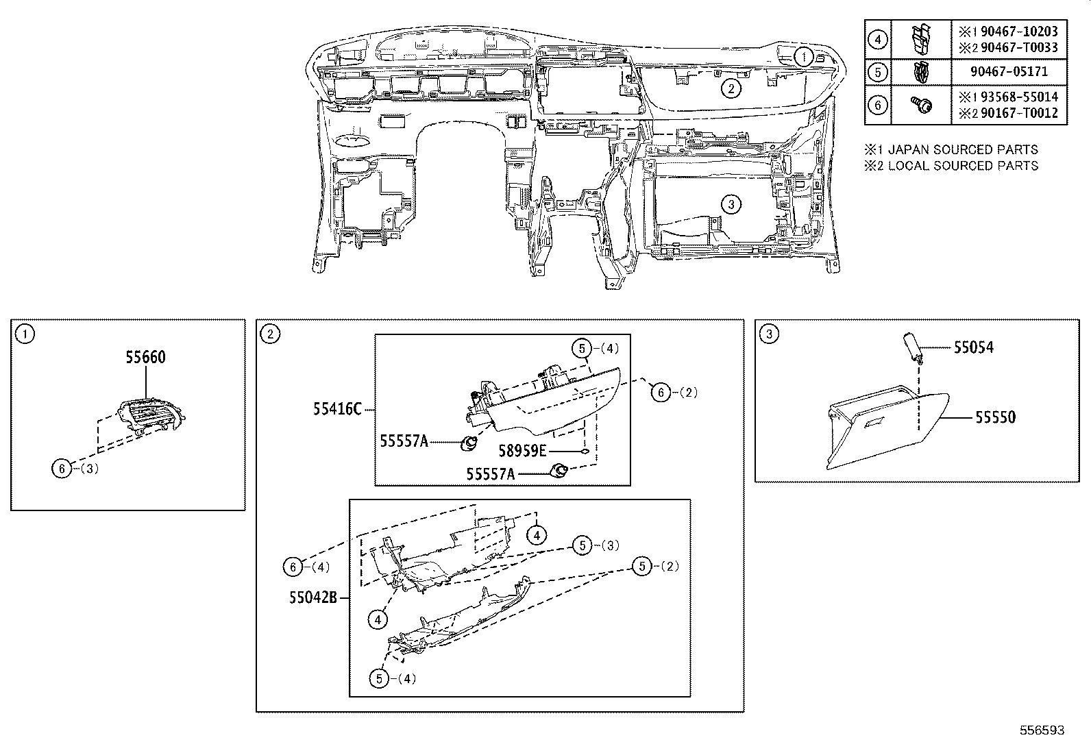 55302-0D230-C0 PANEL SUB-ASSY, INSTRUMENT, UPPER product image
