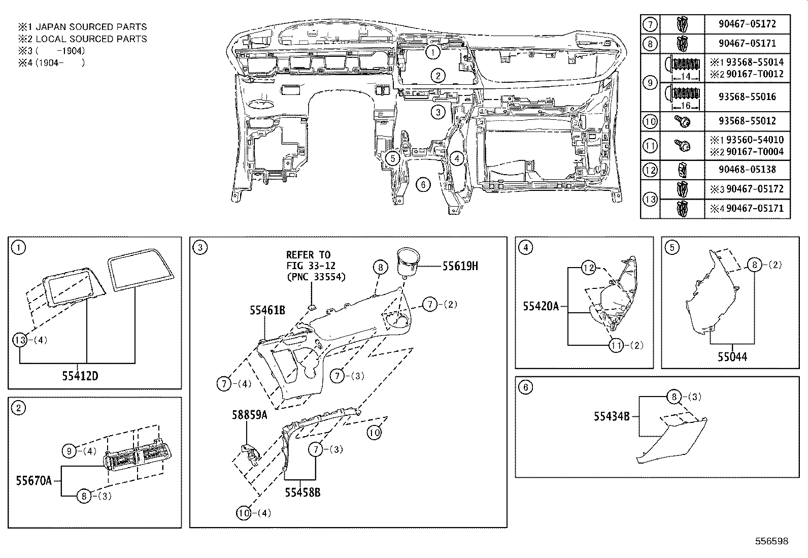 55302-0D230-C0 PANEL SUB-ASSY, INSTRUMENT, UPPER product image