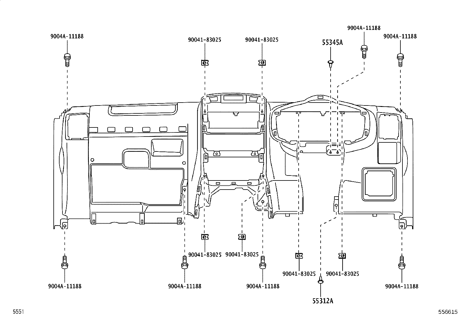 55405-BZ752-B1 PANEL SUB-ASSY, INSTRUMENT CLUSTER FINISH, CENTER product image