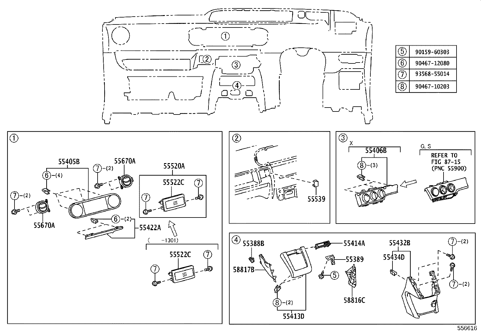 55405-12A80 PANEL SUB-ASSY, INSTRUMENT CLUSTER FINISH, CENTER product image