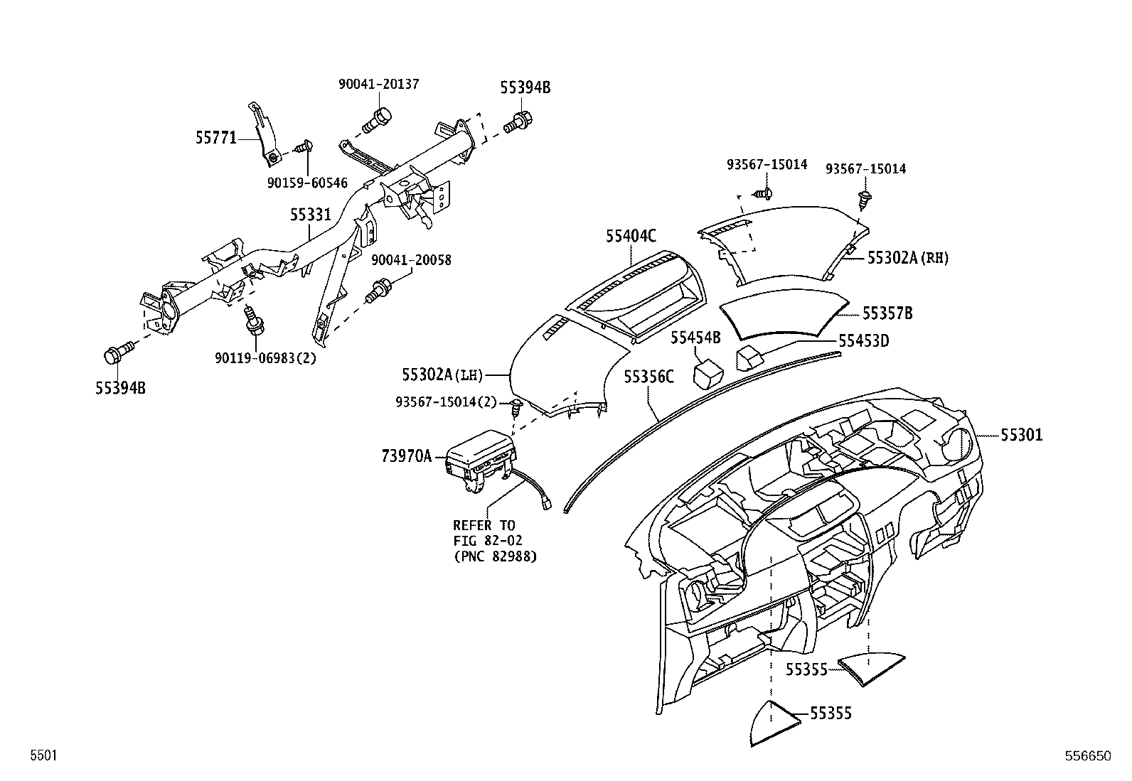 55302-B1010-B0 PANEL SUB-ASSY, INSTRUMENT, UPPER product image
