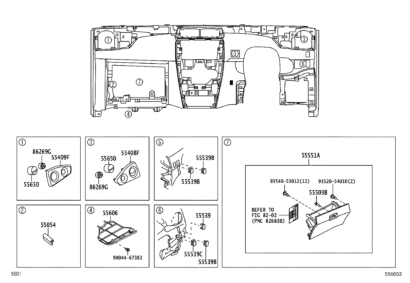55302-B1010-B0 PANEL SUB-ASSY, INSTRUMENT, UPPER product image