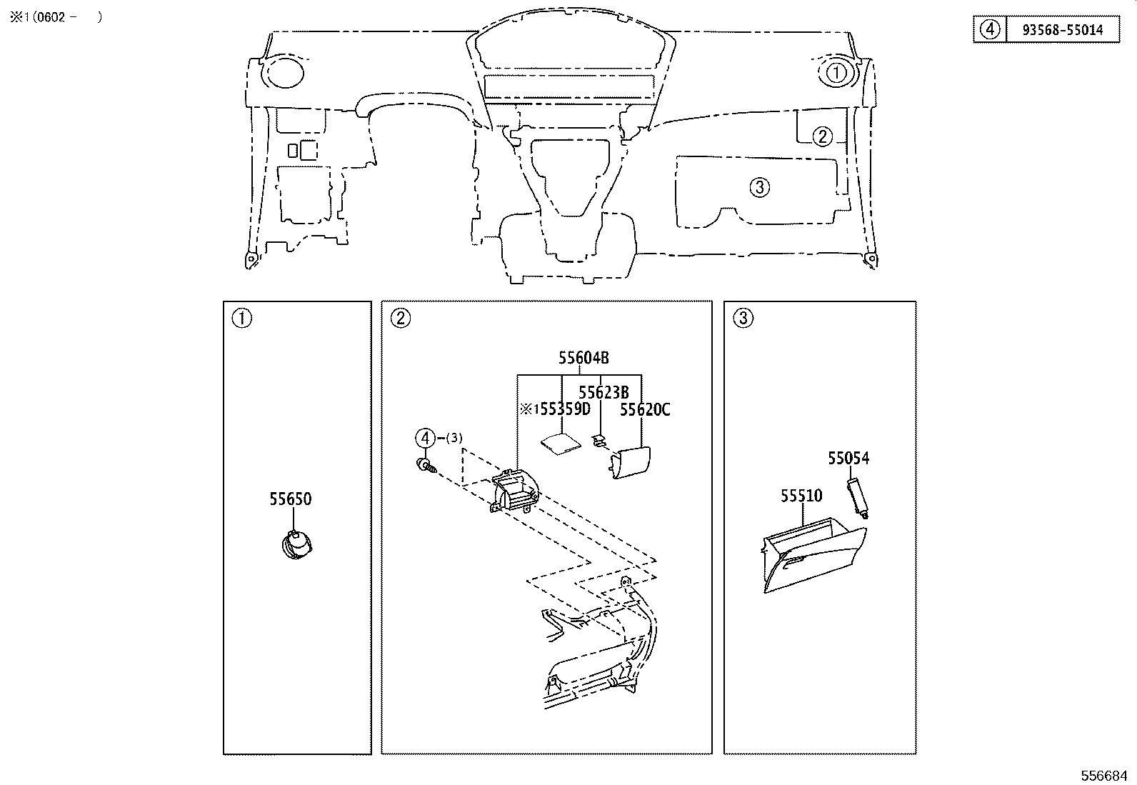 55302-52072-B0 PANEL SUB-ASSY, INSTRUMENT, UPPER product image
