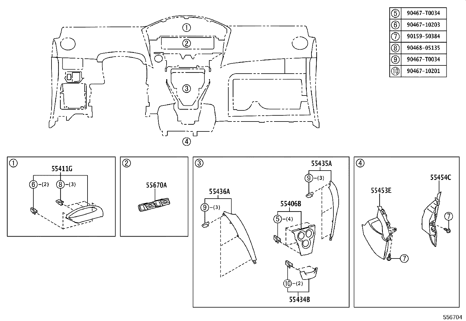 55302-0D110-E0 PANEL SUB-ASSY, INSTRUMENT, UPPER product image
