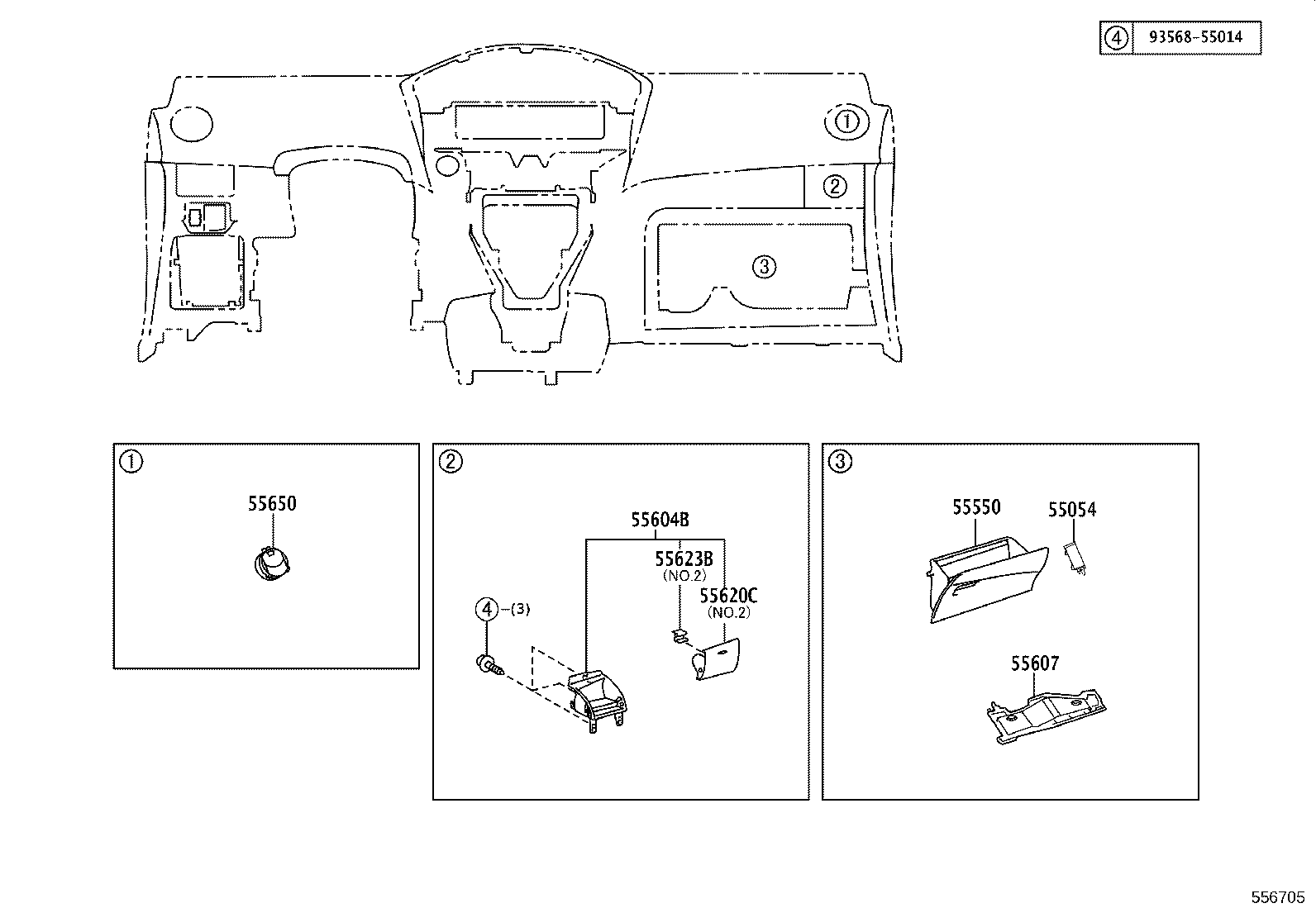 55302-0D110-E0 PANEL SUB-ASSY, INSTRUMENT, UPPER product image
