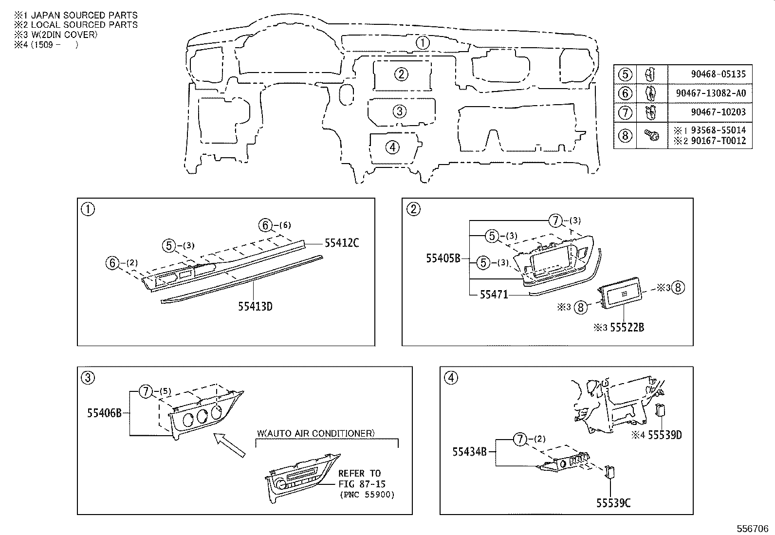 55302-02670-C0 PANEL SUB-ASSY, INSTRUMENT, UPPER product image