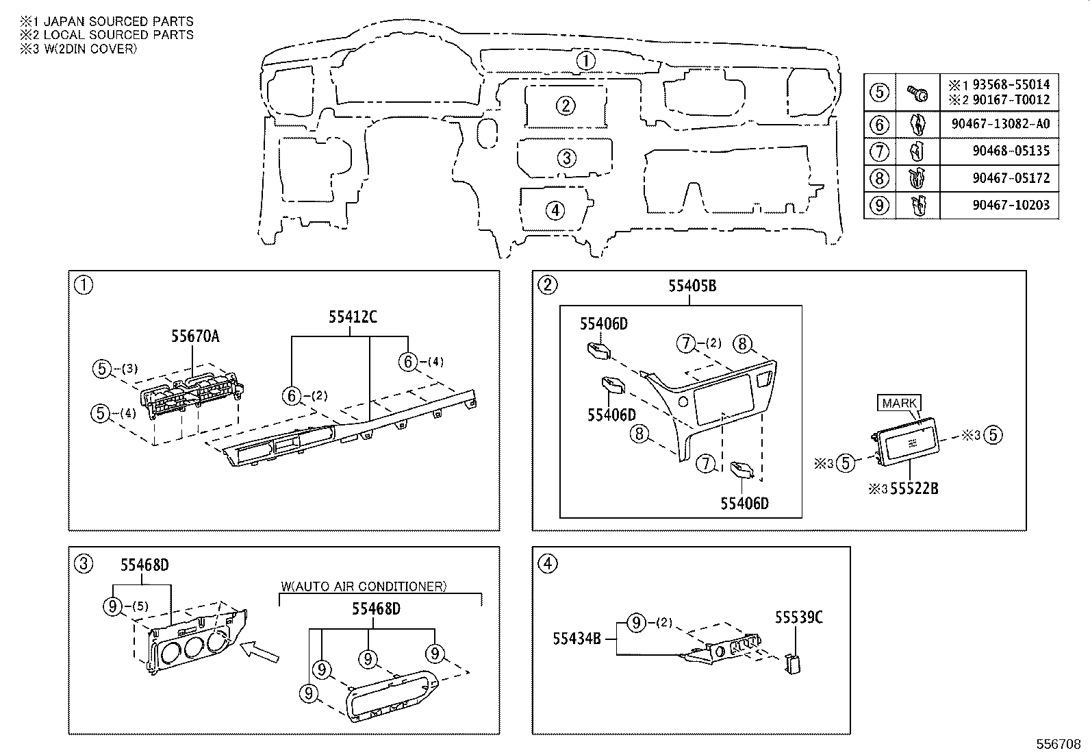 55302-02670-C0 PANEL SUB-ASSY, INSTRUMENT, UPPER product image