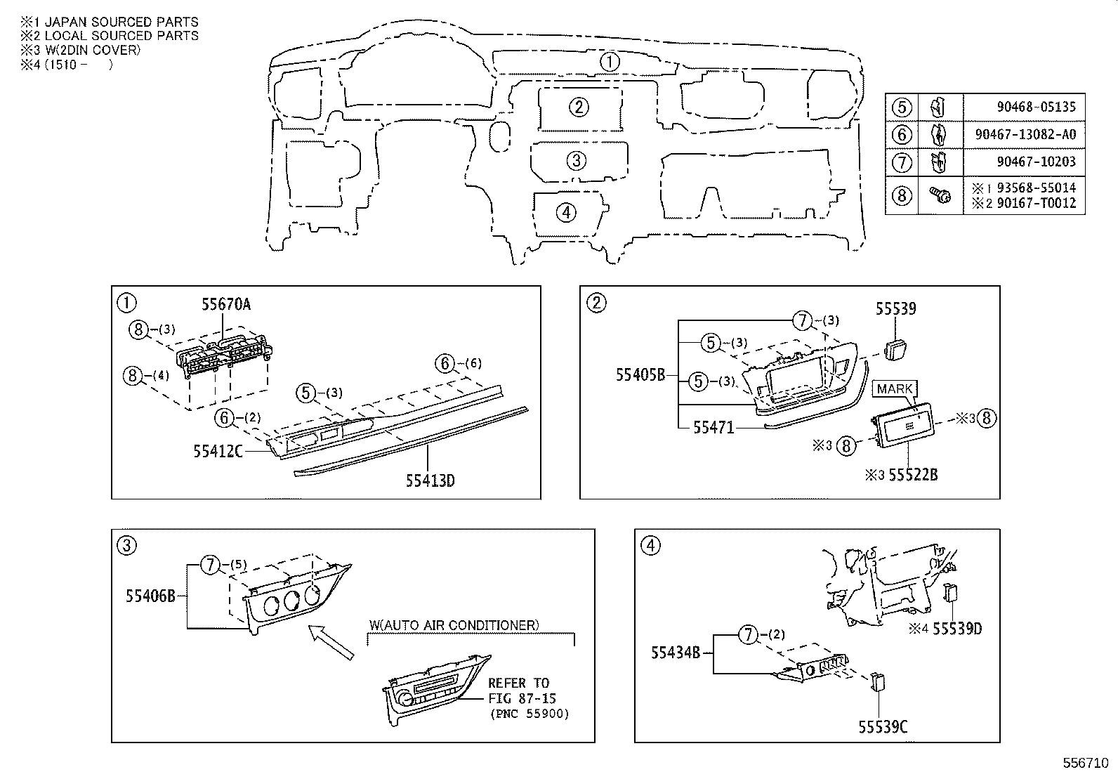 55302-02670-C0 PANEL SUB-ASSY, INSTRUMENT, UPPER product image