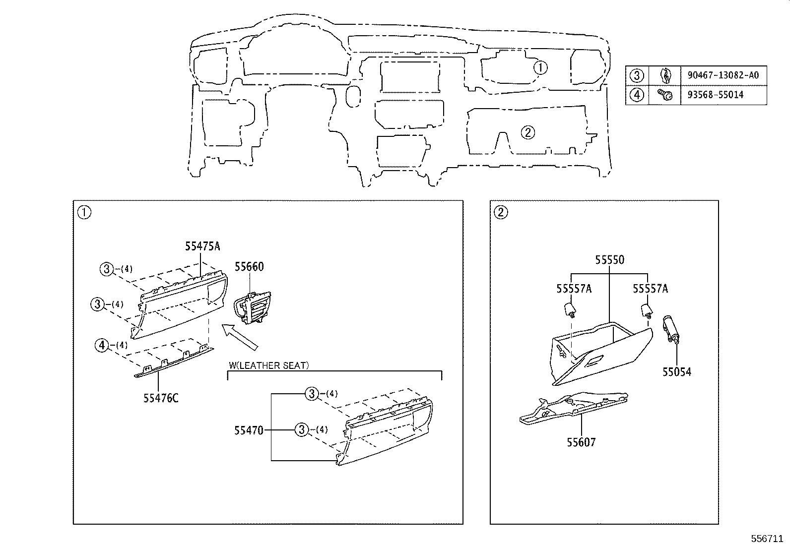 55302-02670-C0 PANEL SUB-ASSY, INSTRUMENT, UPPER product image