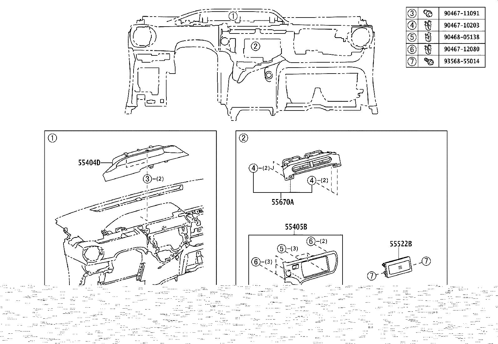 55405-52880-C0 PANEL SUB-ASSY, INSTRUMENT CLUSTER FINISH, CENTER product image