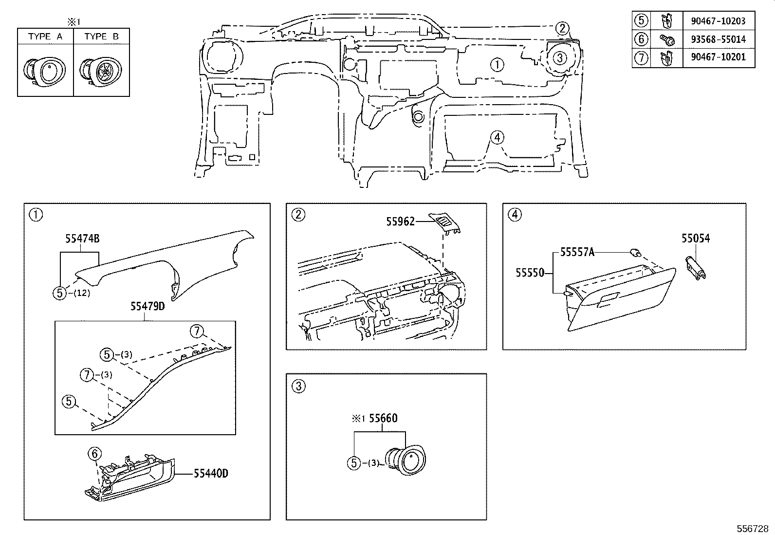 55405-52880-C0 PANEL SUB-ASSY, INSTRUMENT CLUSTER FINISH, CENTER product image