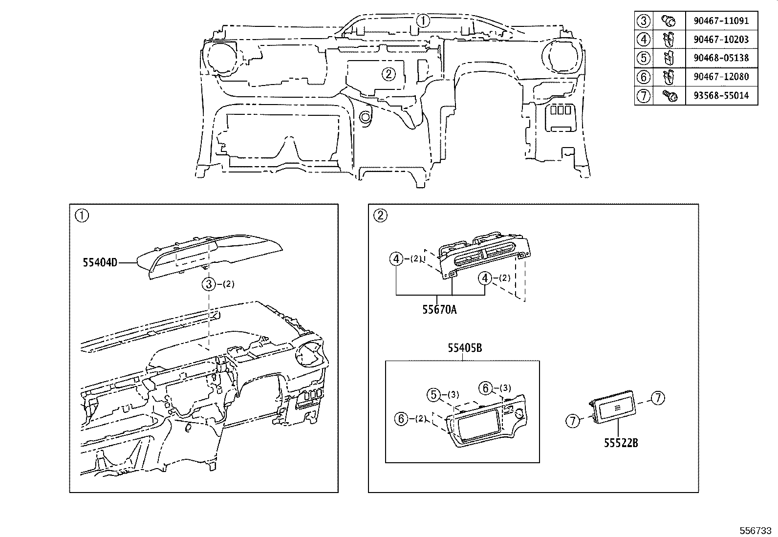 55405-52880-C0 PANEL SUB-ASSY, INSTRUMENT CLUSTER FINISH, CENTER product image