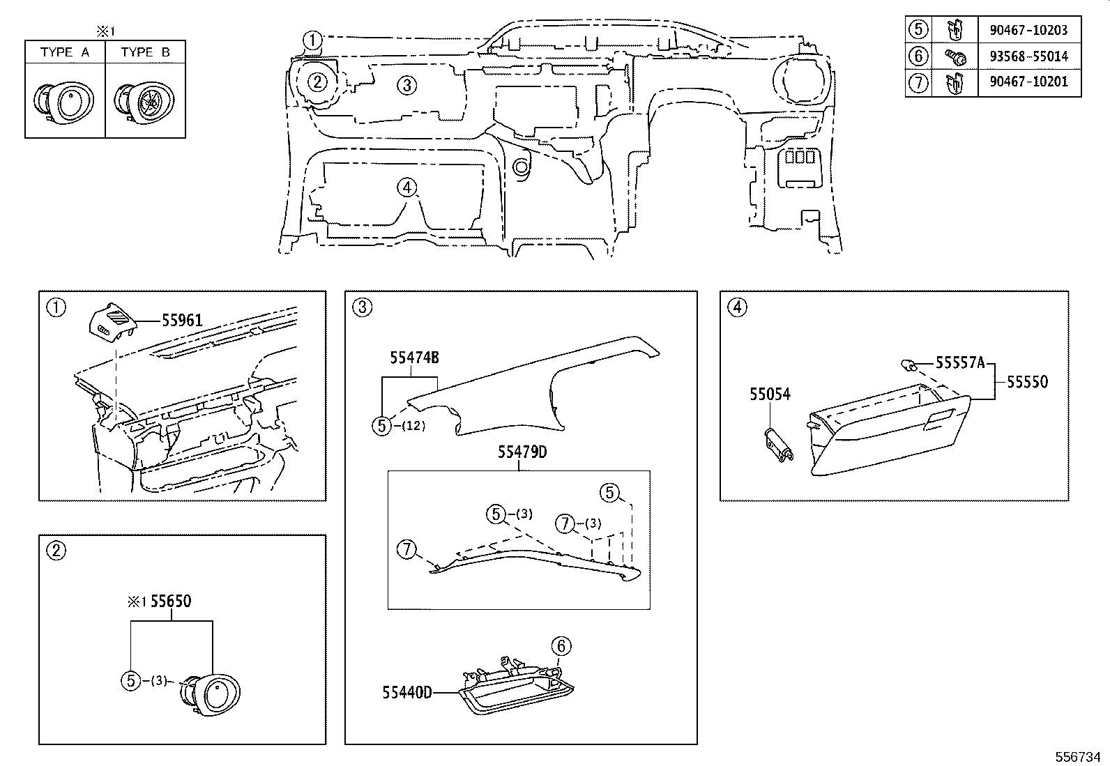 55405-52880-C0 PANEL SUB-ASSY, INSTRUMENT CLUSTER FINISH, CENTER product image