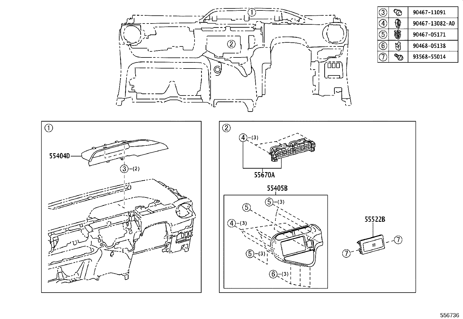 55405-52880-C0 PANEL SUB-ASSY, INSTRUMENT CLUSTER FINISH, CENTER product image