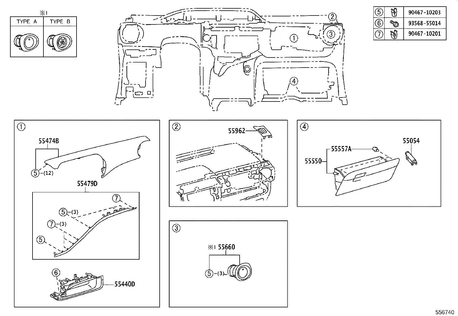 55302-52903-C0 PANEL SUB-ASSY, INSTRUMENT, UPPER product image