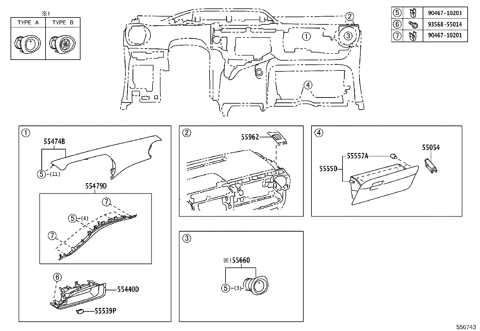 55302-52903-C0 PANEL SUB-ASSY, INSTRUMENT, UPPER product image