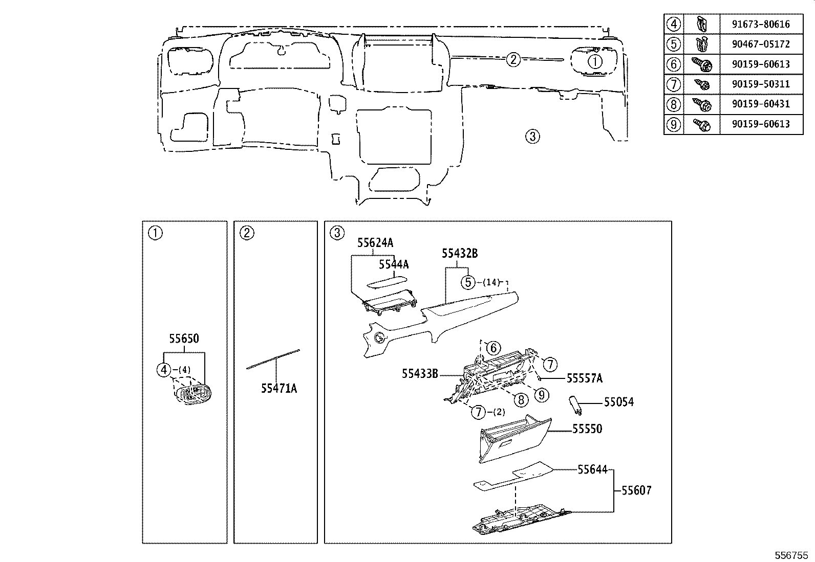 55405-K0010 PANEL SUB-ASSY, INSTRUMENT CLUSTER FINISH, CENTER product image