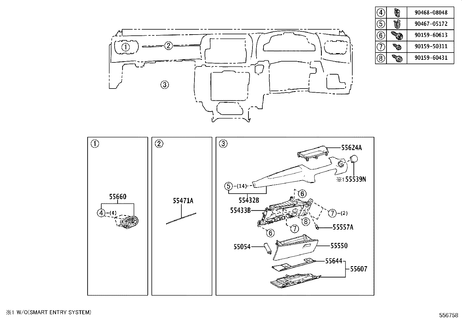 55405-K0010 PANEL SUB-ASSY, INSTRUMENT CLUSTER FINISH, CENTER product image