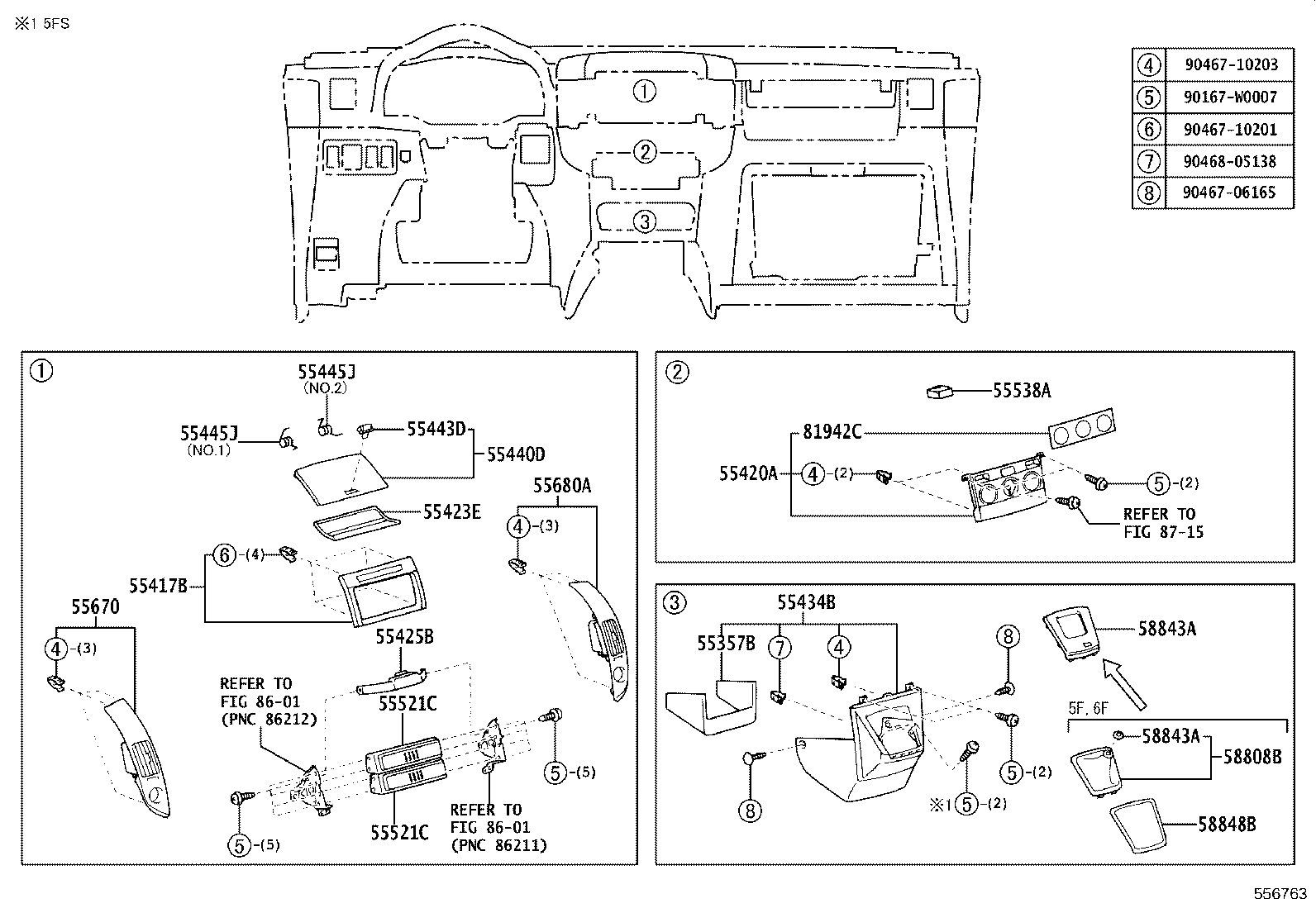 55302-0F021-B0 PANEL SUB-ASSY, INSTRUMENT, UPPER product image